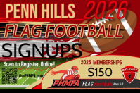 Red Professional Flag Football Signups Label template