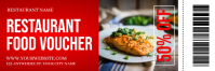Red Professional Food Voucher Twitter Banner template