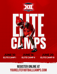 Red Professional Football Camp Flyer Volantino (US Letter) template
