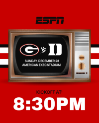 Red Professional Football Gameday Instagram Portrait template