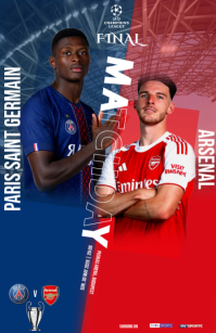 Red Professional Football Match Half Page Wide Halv side bred template