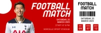 Red Professional Football Match Twitter Banner template