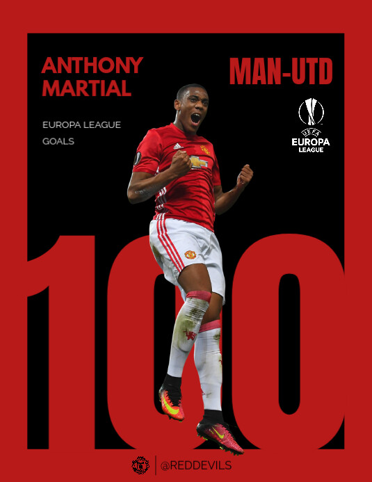 Red Professional Football Player Card Flyer (us Letter) template