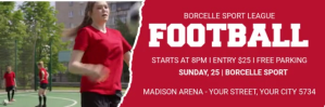 Red Professional Football Twitter Banner Twitter-header template