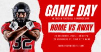 Red Professional Game Day Facebook Shared Image template