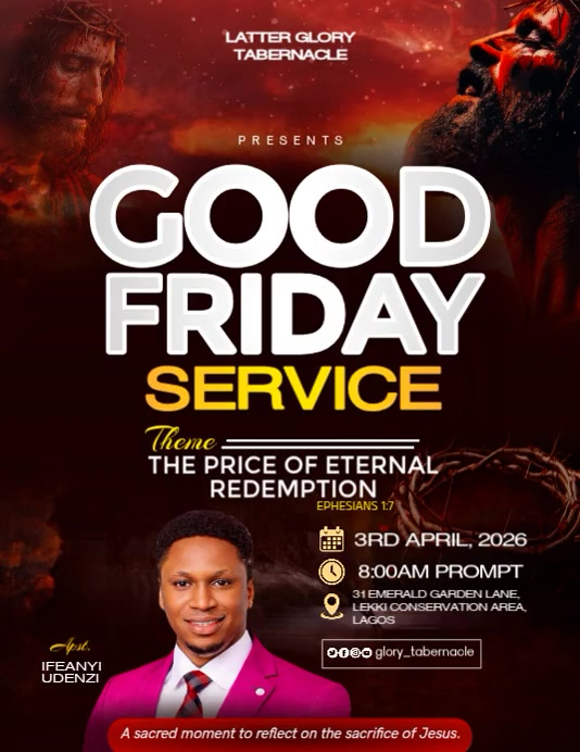 Good Friday Service Flyers Template | PosterMyWall