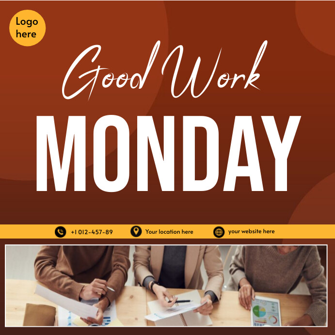 Red Professional Good Monday Message Instagra Template | PosterMyWall