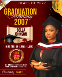 Red Professional Graduation Ceremony Instagram Portrait template