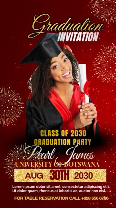 Red Professional Graduation Instagram Reel Template | PosterMyWall