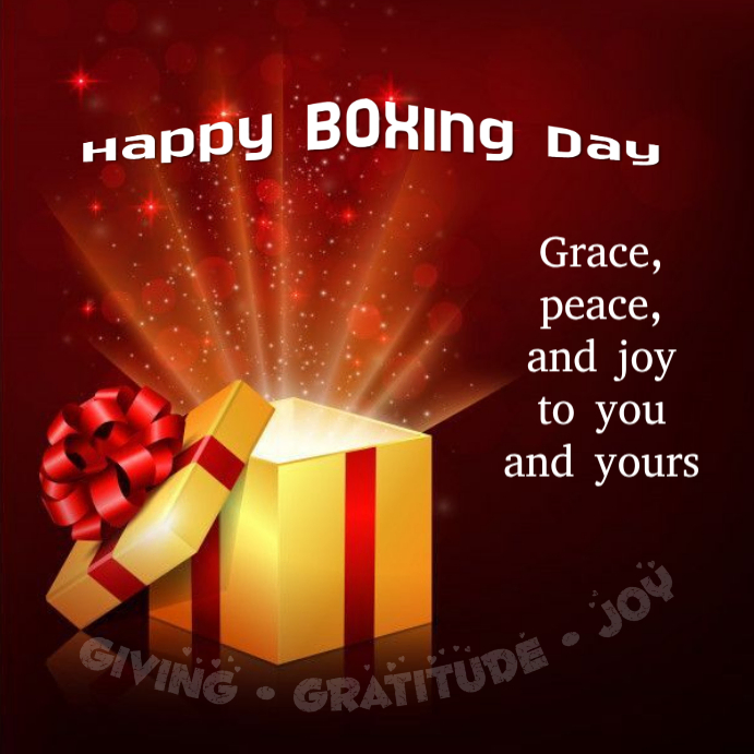 Red Professional Happy Boxing Day Celebration – Gift & Giving Template ...