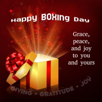 Red Professional Happy Boxing Day Celebration – Gift & Giving Template Instagram Post