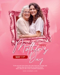 Red Professional Happy Mothers Day  Instagram Portrait template