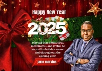 Red Professional Happy New Year  A1 template