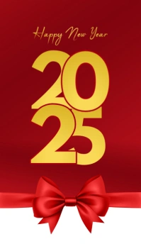 Red Professional Happy New Year Instagram Story template