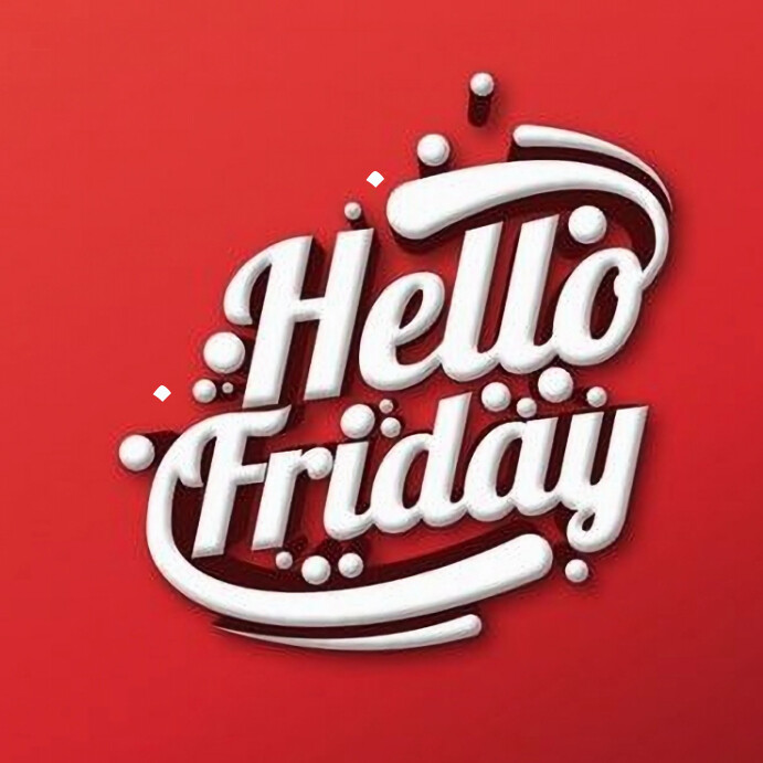 Copy of Red Professional Hello Friday Instagram Post | PosterMyWall
