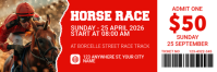 Red Professional Horse Racing Event Twitter Banner Twitter-header template