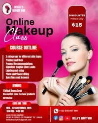 Red Professional International Makeup Day Flyer Template  Instagram Portrait
