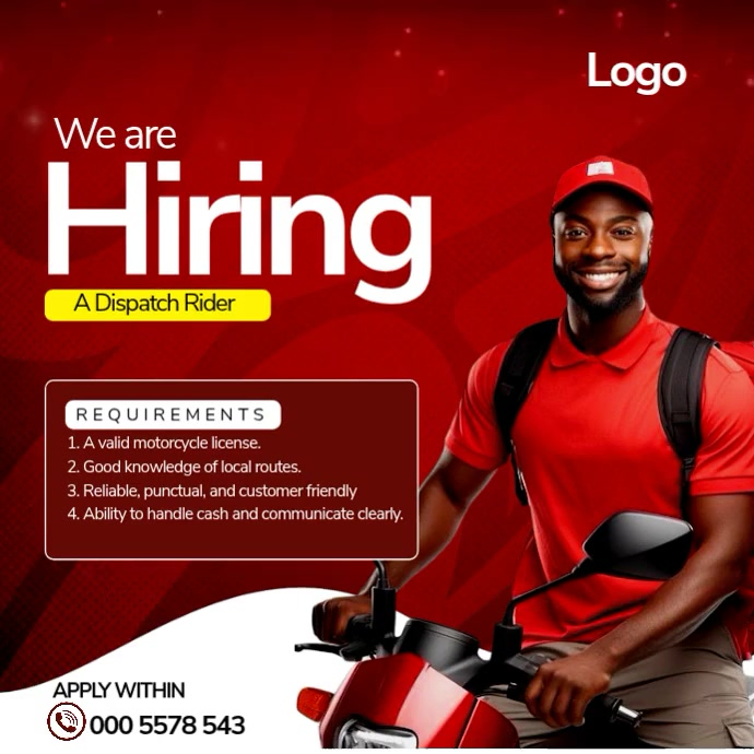 Red Professional Job Hiring Instagram Post Video Template | PosterMyWall