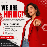 สีแดง Job Recruitment Iphosti le-Instagram Template