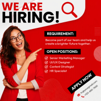 Rouge Job Recruitment Post Instagram Template