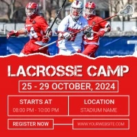 Red Professional Lacrosse Camp Instagram Post template