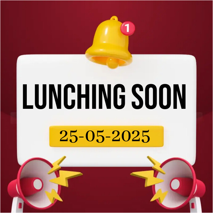Launching Soon Notification Red Professional Launching Soon Notice Insta Template | PosterMyWall