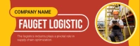 Red Professional Logistic Twitter Banner template