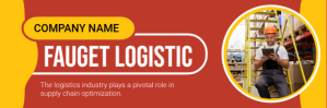 Red Professional Logistic Twitter Banner template