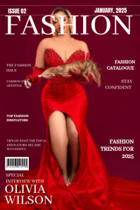 Red Professional Magazine Cover Design Poster Template | PosterMyWall