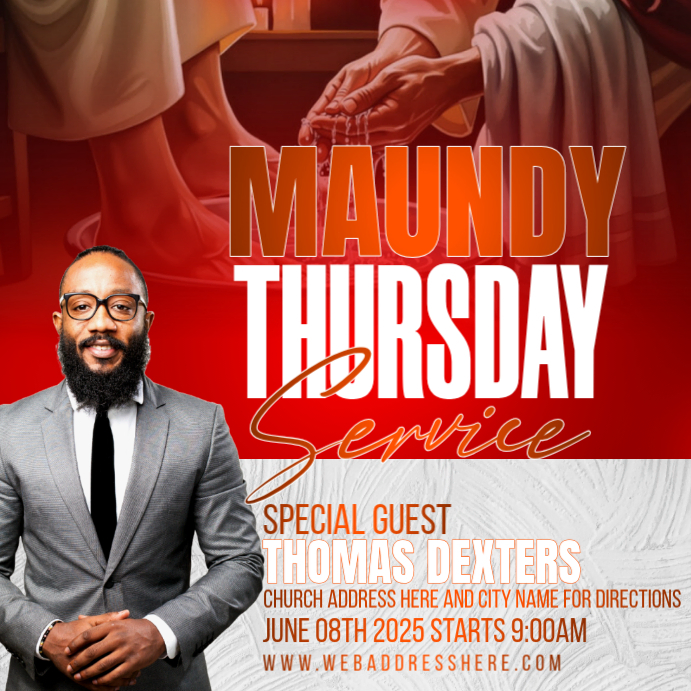 Maundy Thursday Instagram Ad Template | PosterMyWall