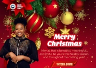 Red Professional Merry Christmas  A3 template