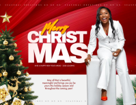 Red Professional Merry Christmas Greeting Card, Merry Christmas Wishes, Holiday Season Greetings, Fe Ulotka (US Letter) template