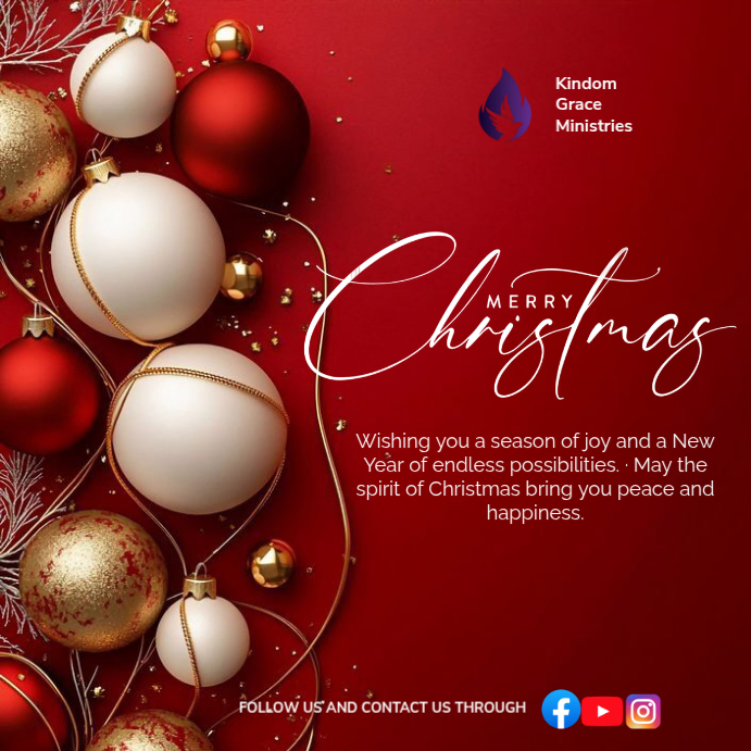 Red Professional Merry Christmas Instagram Post Template | PosterMyWall