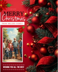 Merry christmas Instagram Portrait template