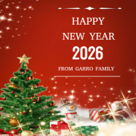 Red Professional Merry Christmas Instagram Post template