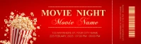 Red Professional Movie Night Twitch Panel template