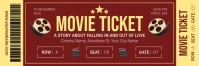 Red Professional Movie Ticket Twitter Banner Twitter-Kopfzeile template