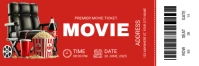 Red Professional Movie  Twitter Banner template
