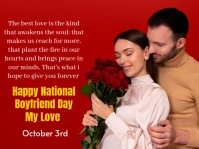 Red Professional National Boyfriend Day  Yard Sign 庭院招牌 template
