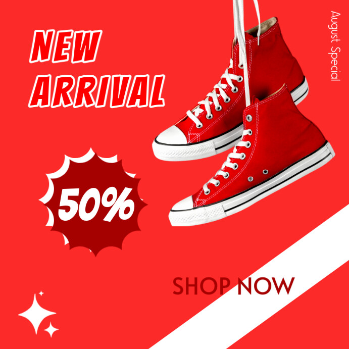 Red Professional New Arrival Shop Now Instagram Post Template ...