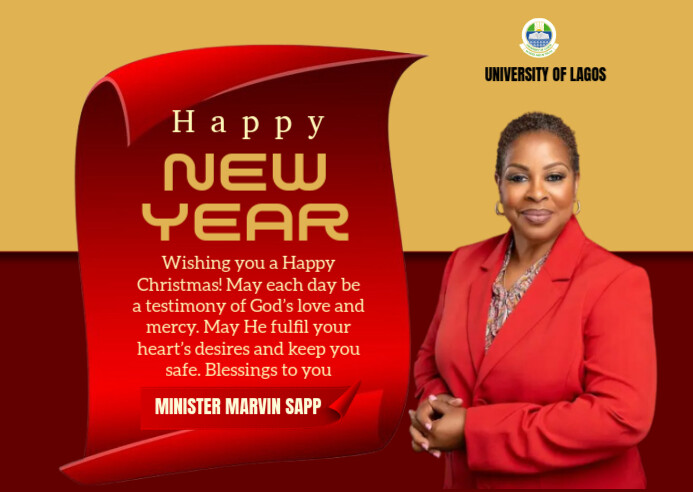 Red Professional New Year A6 template
