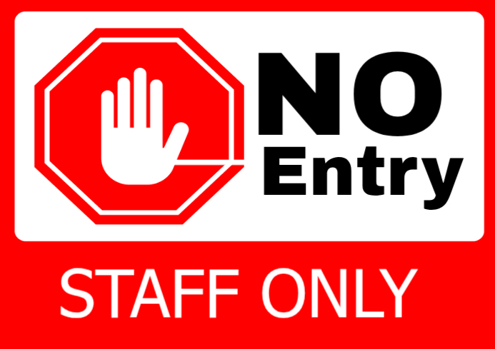 Abstract No Entry Signs Red Professional No Entry Sign A4 Template | PosterMyWall