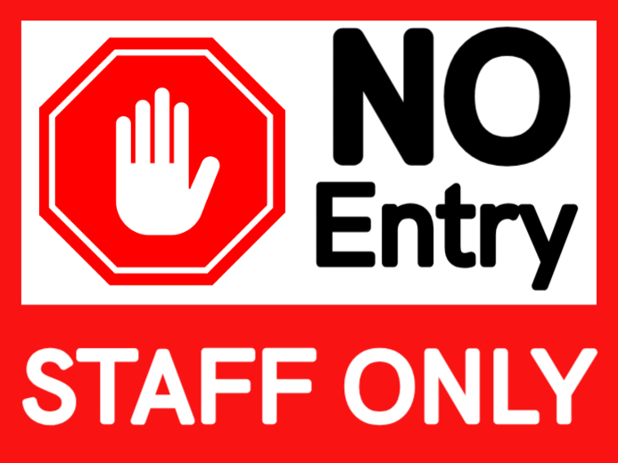 Red Professional No Entry Sign Yard Sign Template | PosterMyWall