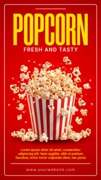 Red Popcorn Promotion Instagram Story Template