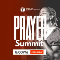 Red Professional Prayer Summit Instagram Post template