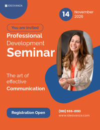 Red Professional Development Seminar Volante Template - Page 1