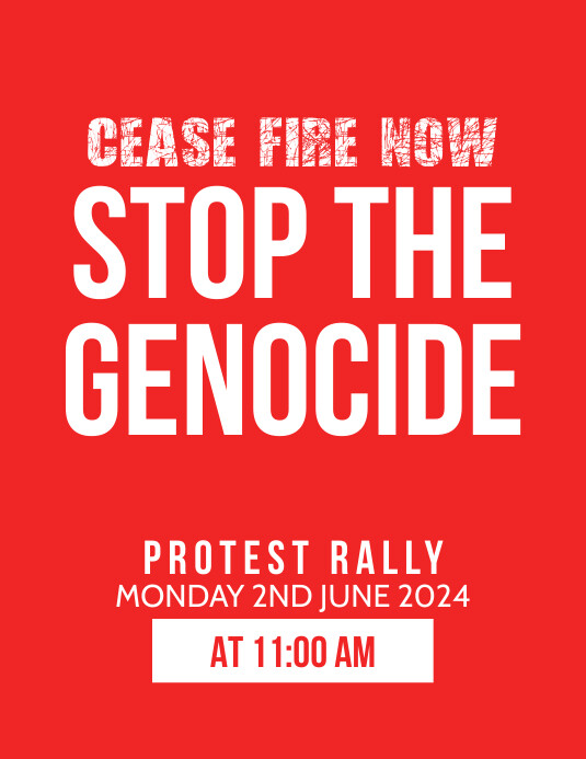 Red Professional Red Protest  Flyer (us Lette template