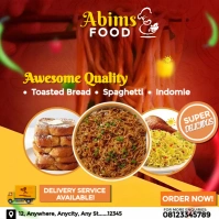 Red Professional Restaurant Food Menu Template  Instagram Post