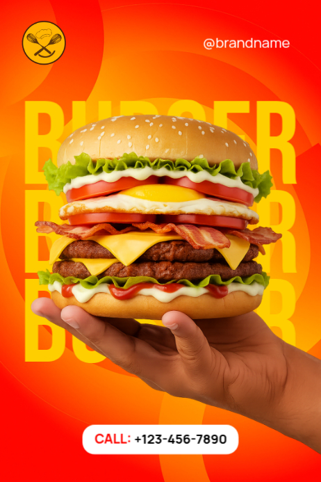 Red Burger Promotion Posters Template | PosterMyWall