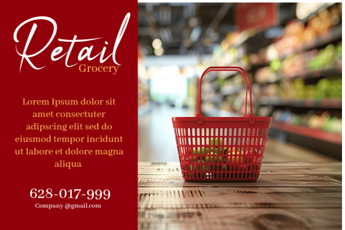 Retail Label Layout Red Professional Retail Grocery Label Template | PosterMyWall
